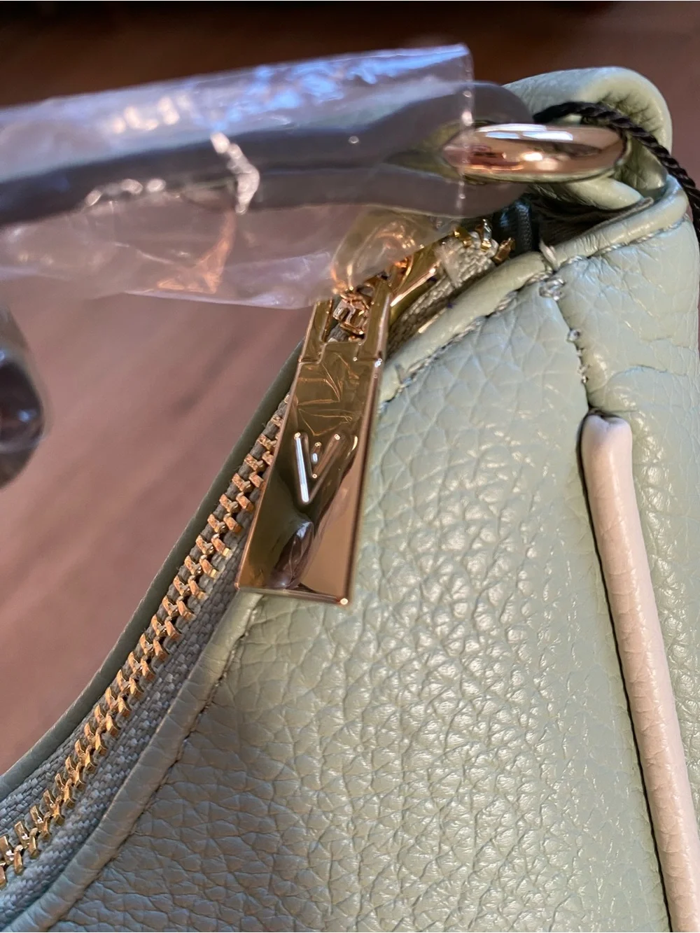 Vanessa Williams Crescent Hobo Bag in Mint Green